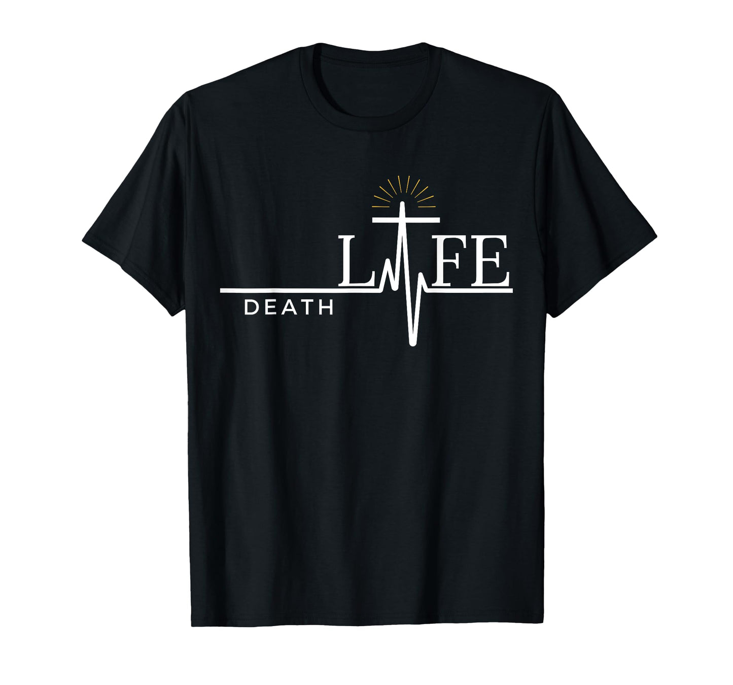 Christian Death to Life Heartbeat Cross Gift Men/Women/Youth T-Shirt
