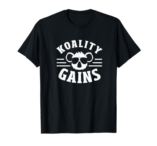 Koality Gains Funny Fitness Gym Koala T-Shirt