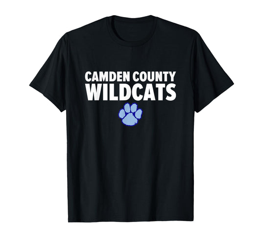 Camden County Wildcats Logo Bold HS T-Shirt