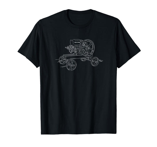 Vintage Antique Hit and Miss Gasoline Engine Tractor Motor T-Shirt