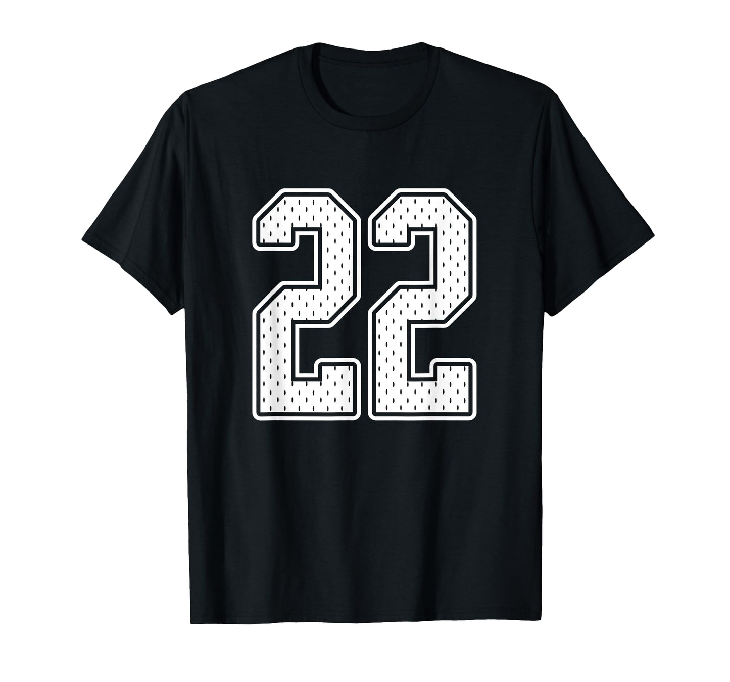 #22 White Vintage Number 22 Sports Fan Jersey Style T-Shirt