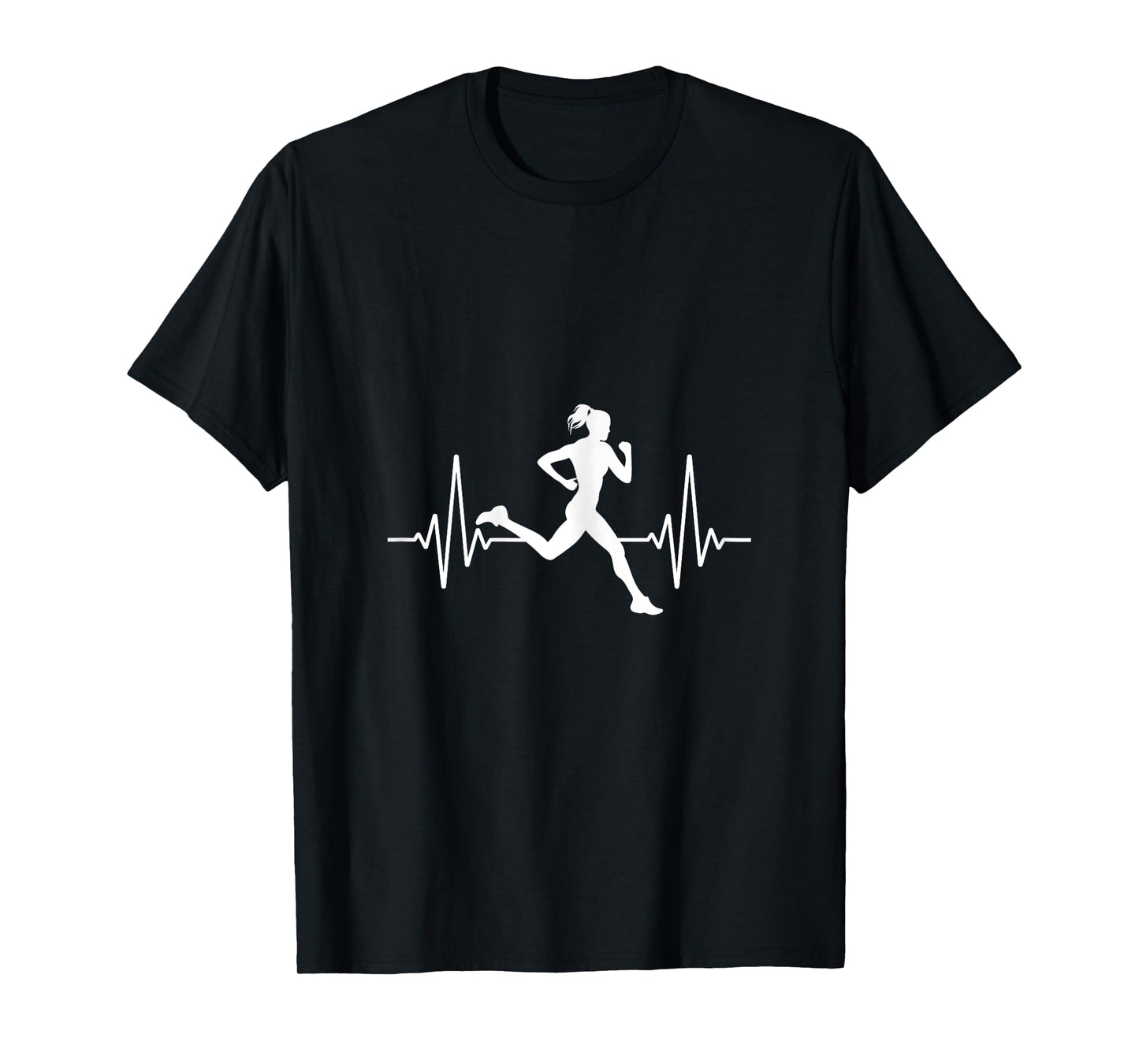 Runners Heartbeat Female - Funny Runners & Running Gift T-Shirt