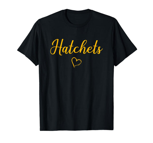 Bad Axe Hatchets Above Small Heart T-Shirt