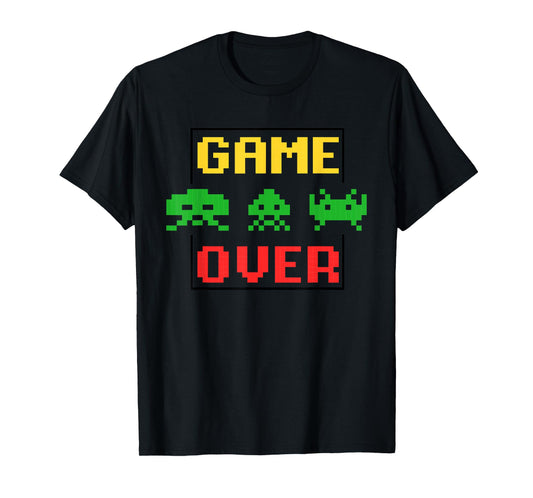 Arcade game Retro gaming Space Pixel art Vintage Invaders T-Shirt