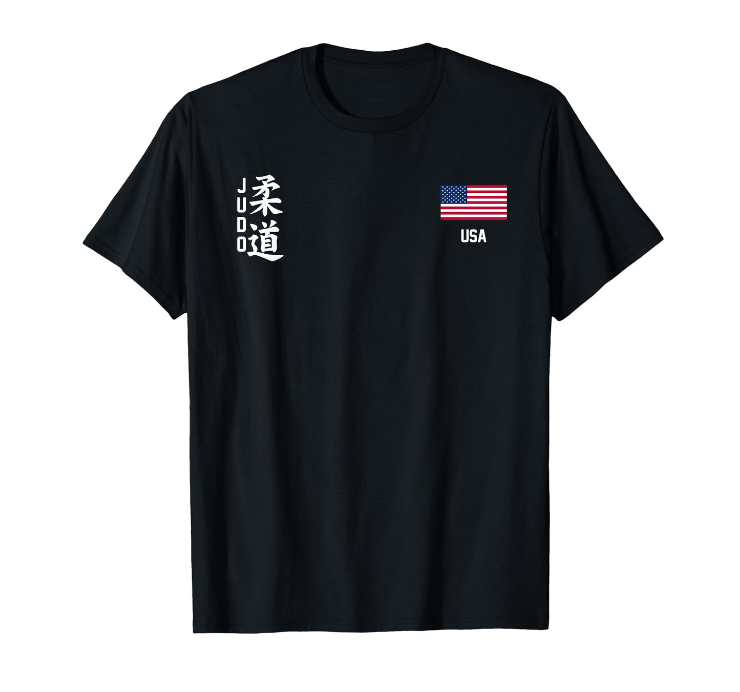 Judo Usa American flag Judoka Dojo Martial art America kanji T-Shirt