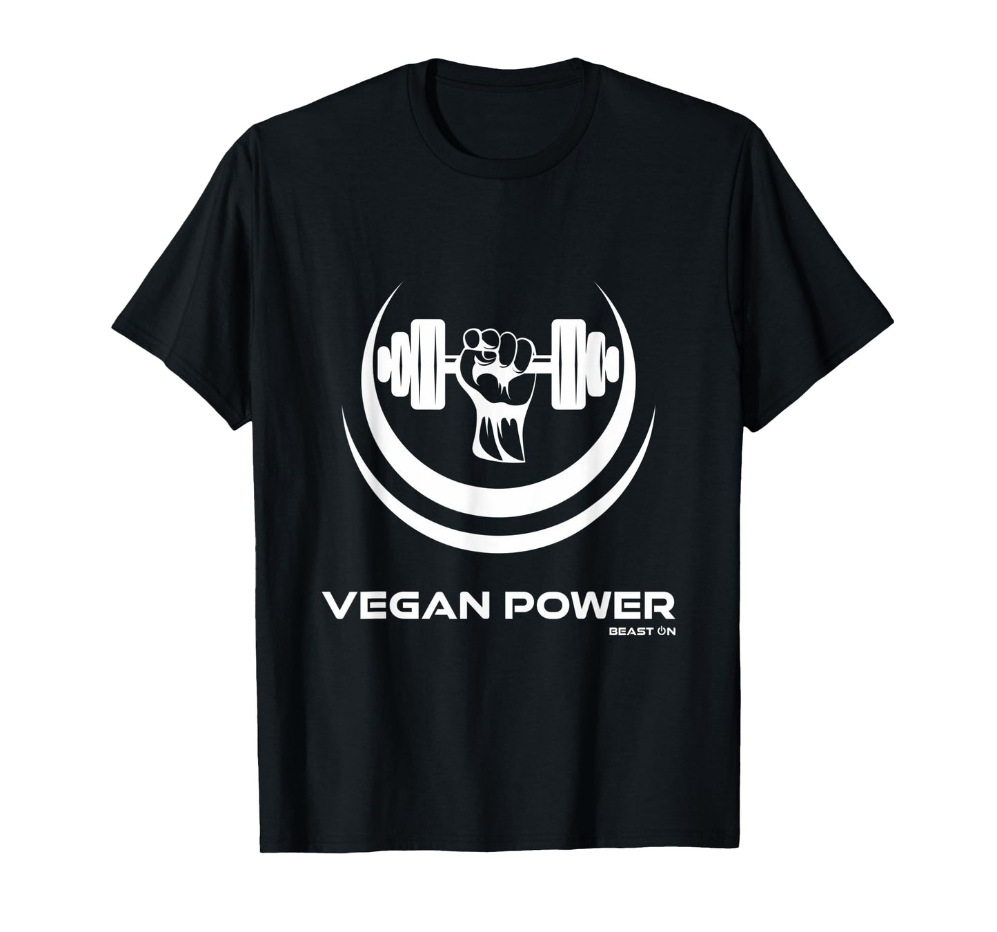 Vegan Power Dumbbell Vegan Gym Beast On Vegetarian Fitness T-Shirt