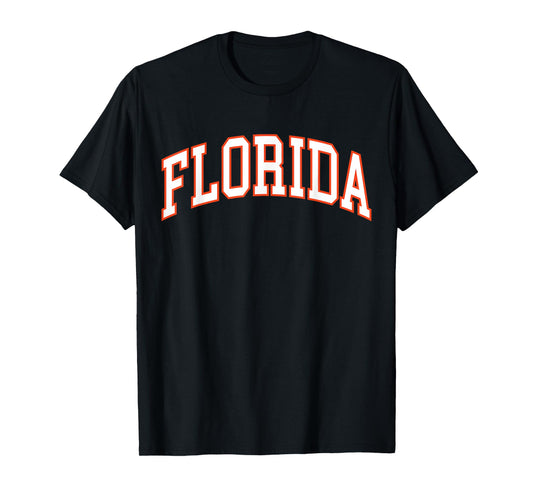 Vintage Florida Men Florida Women Retro Blue Orange FL Tee T-Shirt