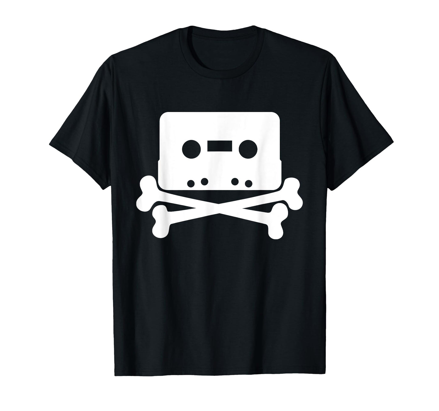 Vintage retro Cassette Tape Skull and Crossbones T-shirt T-Shirt