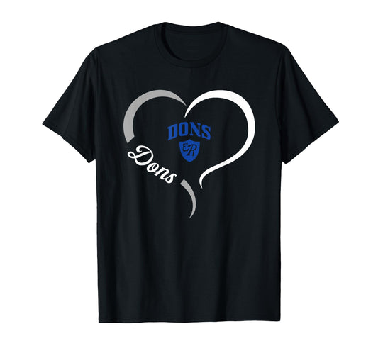 El Rancho Dons Logo Half Heart Slogan HS T-Shirt