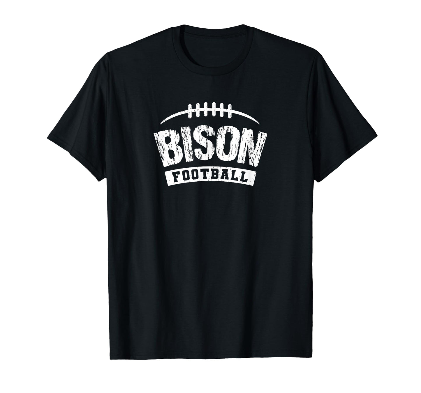 Bison Hazen Football Distressed HS T-Shirt