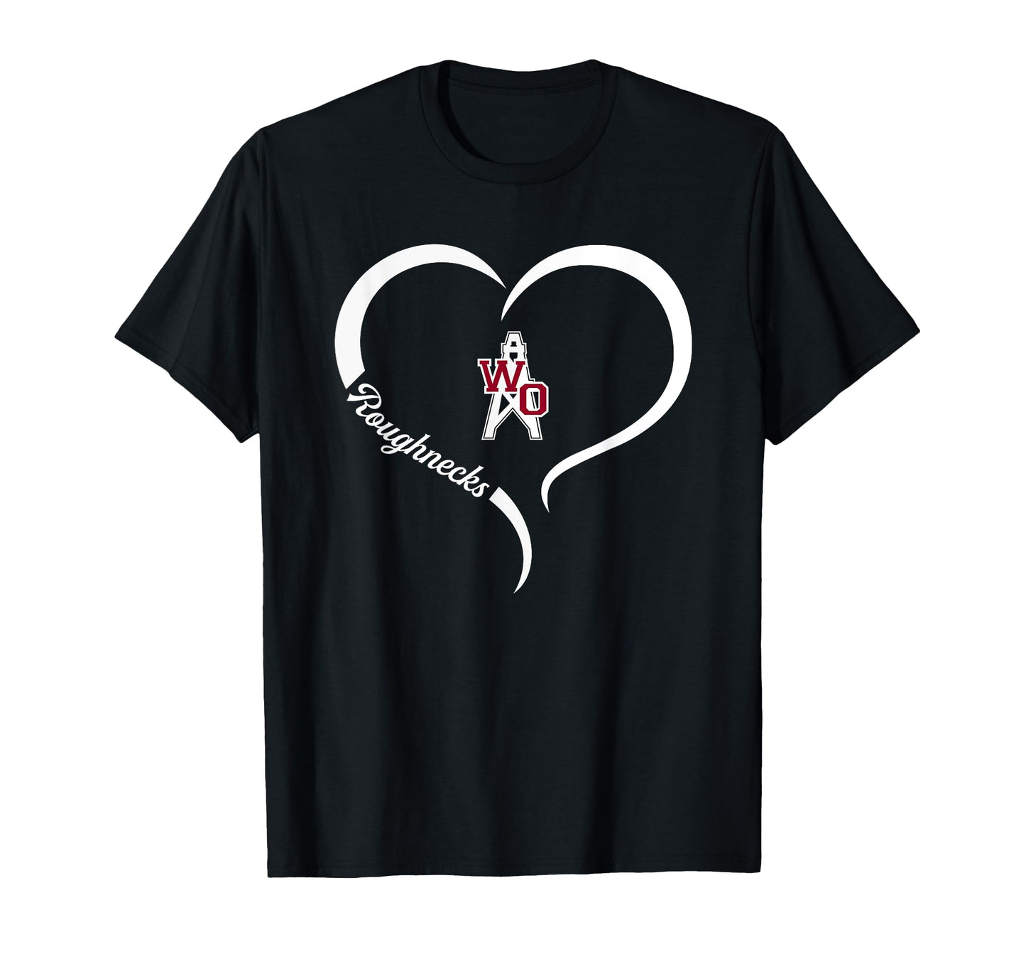 White Oak Roughnecks Logo Half Heart Slogan HS T-Shirt