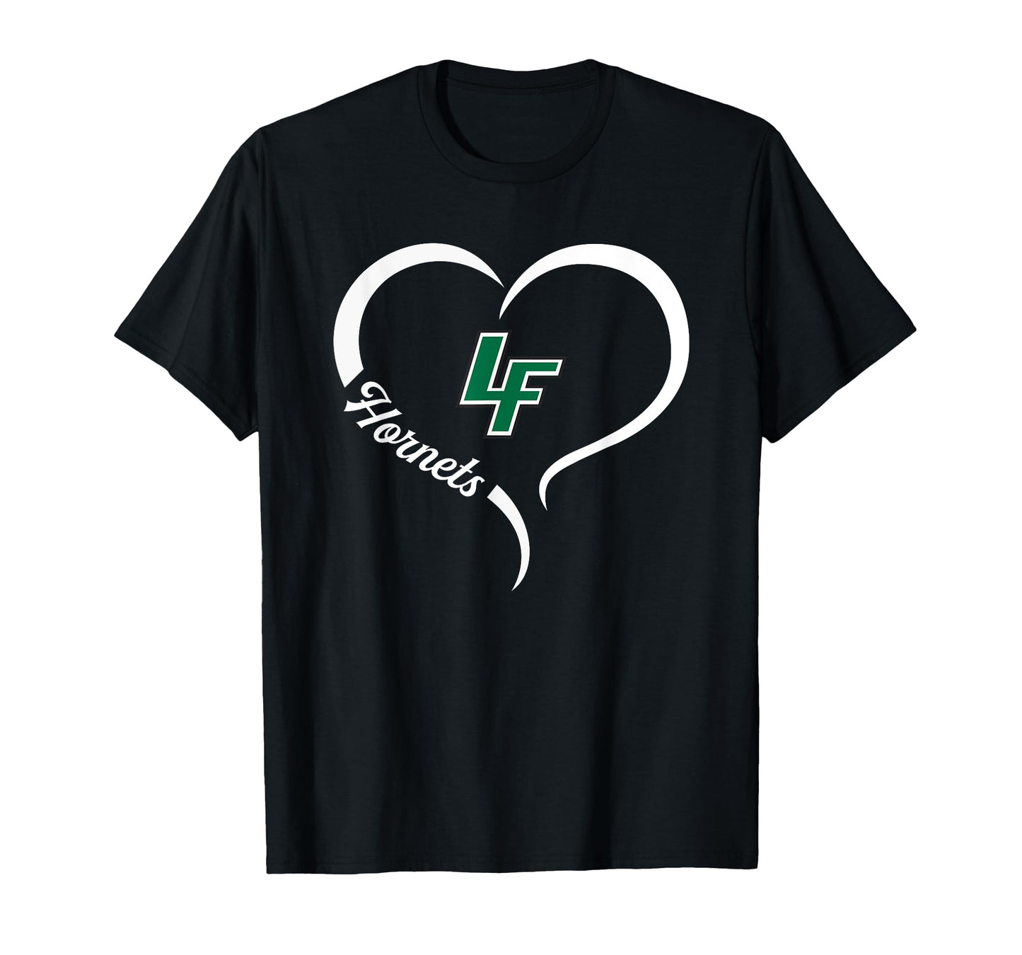 Locust Fork Hornets Logo Half Heart Slogan HS T-Shirt