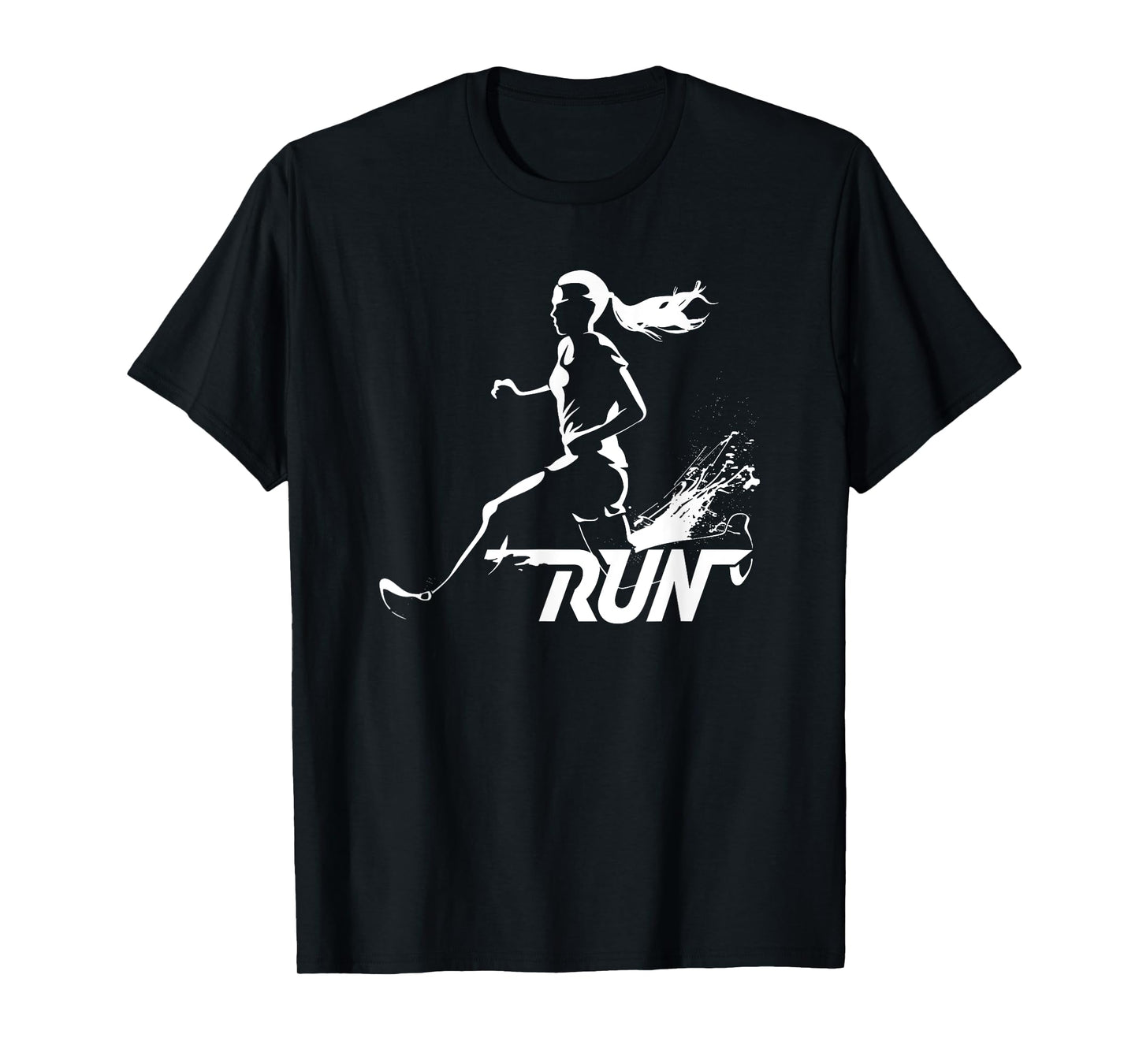 Empowering Female Runner Graphic Art Run T-Shirt