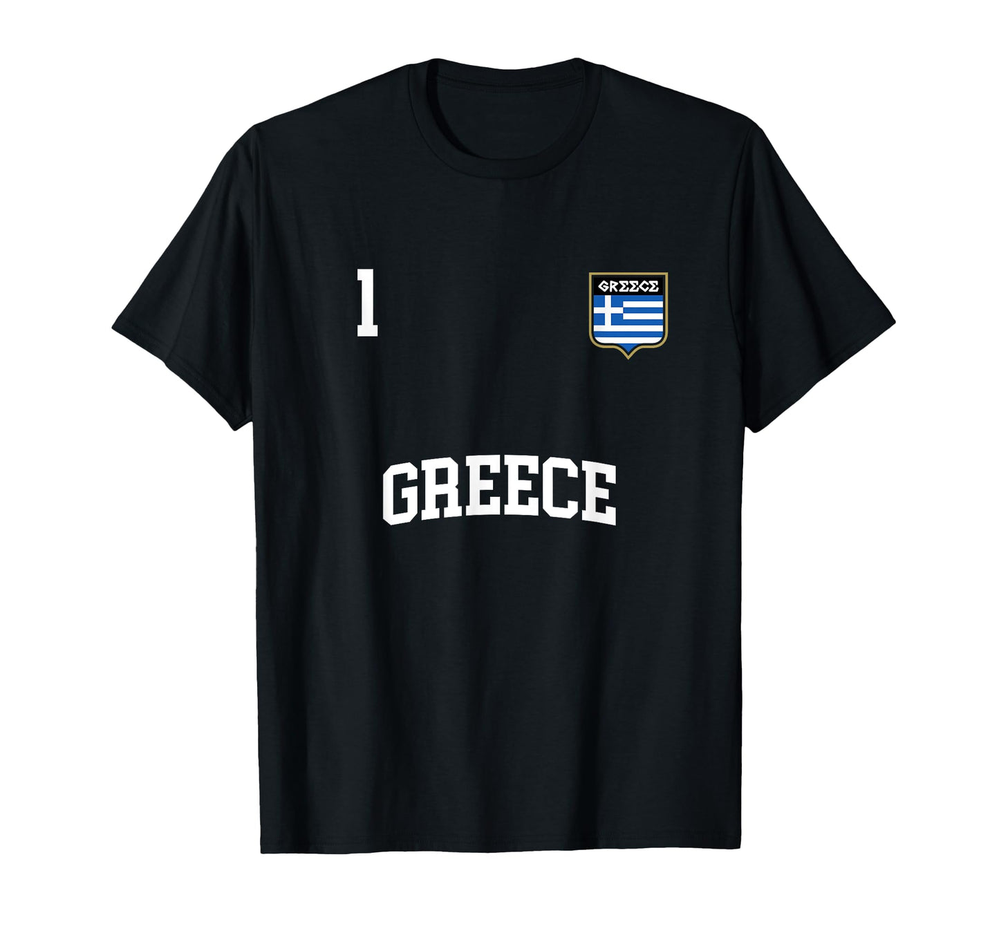 GREECE T-shirt No. 1 Greek Flag Football Soccer Team Shirt