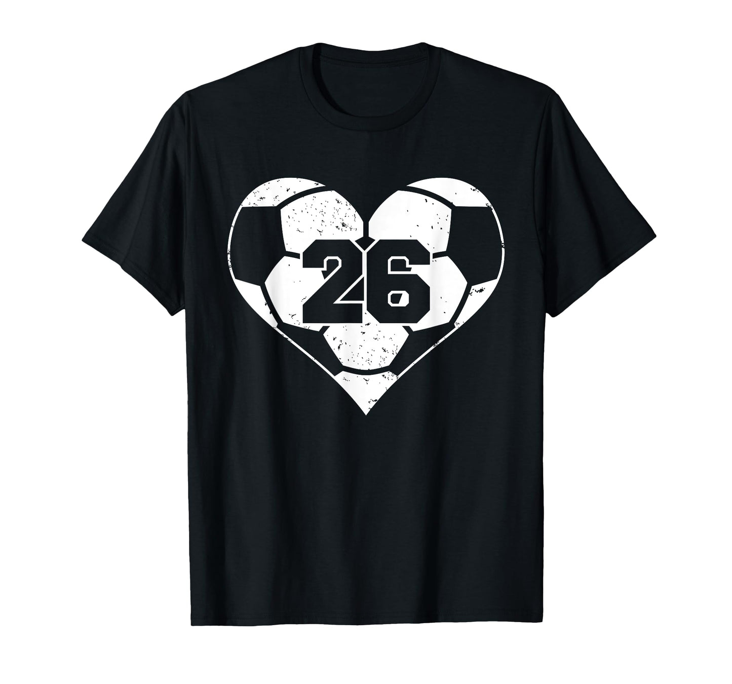 Soccer Number 26 Jersey Funny Soccer Heart Game Day T-Shirt