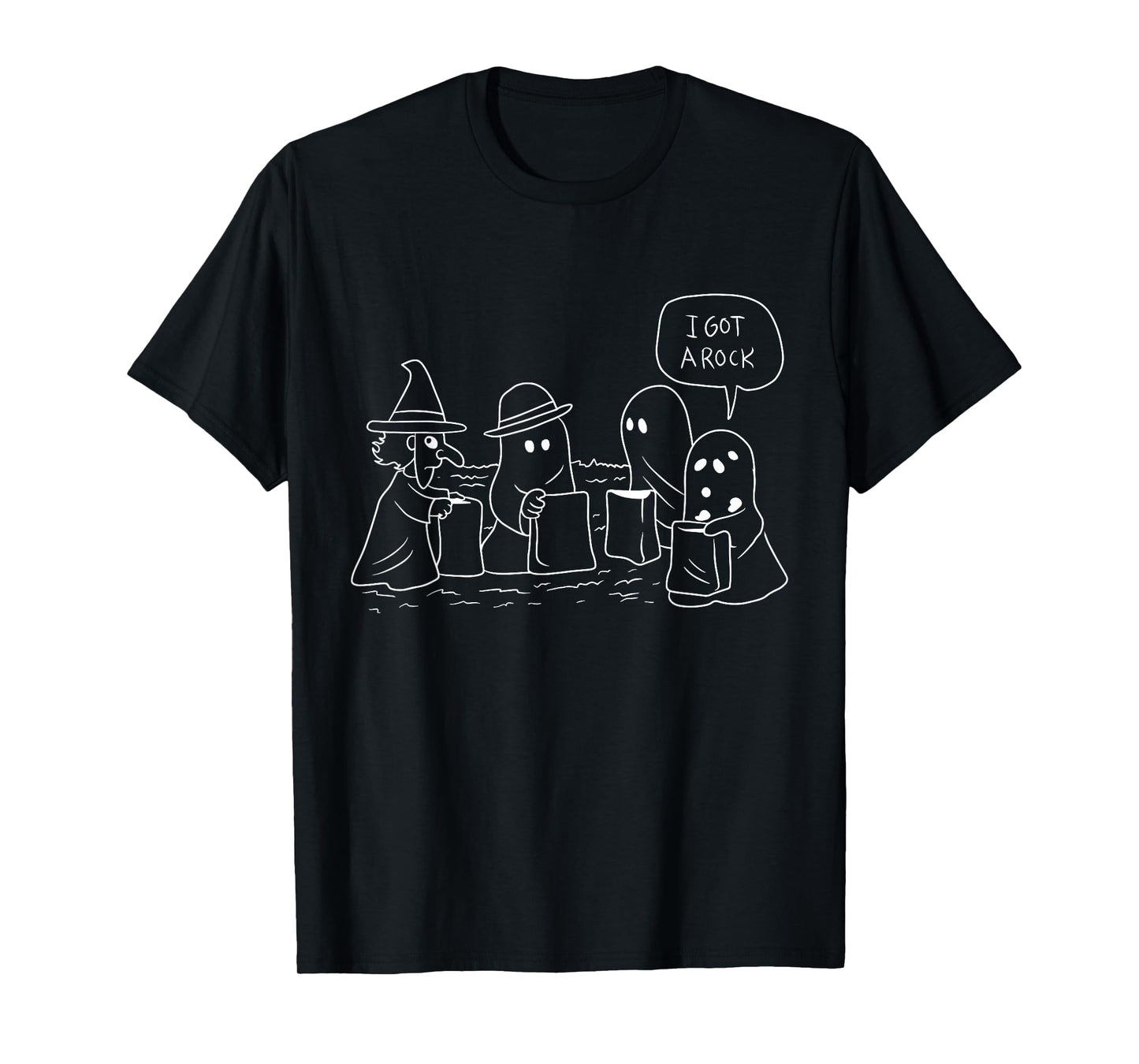 Funny Halloween Trick-or-Treating Classic Ghosts Got a Rock T-Shirt