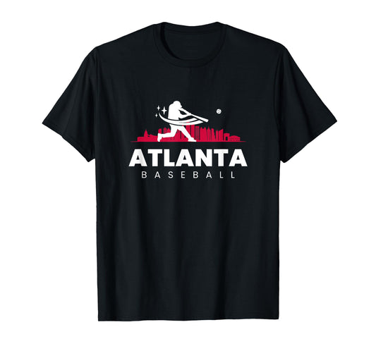 Atlanta Baseball Vintage Minimalist Retro Baseball Lover T-Shirt