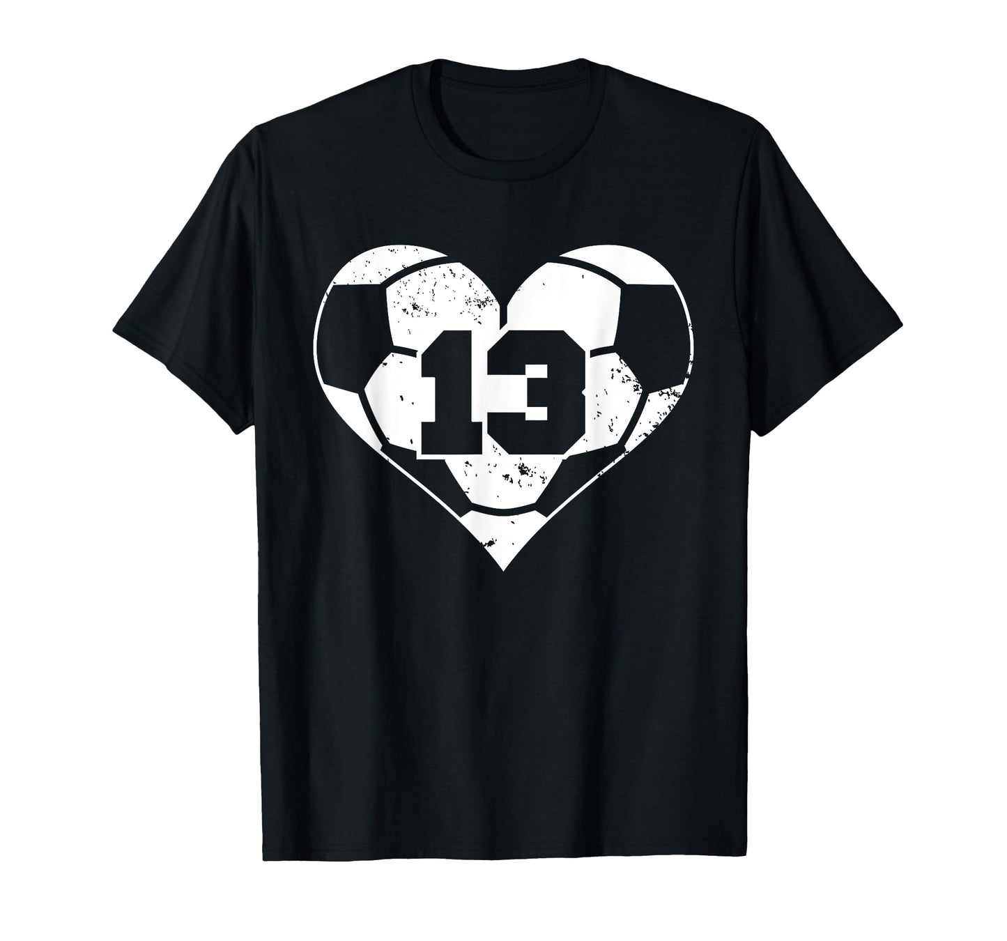 Soccer Number 13 Jersey Funny Soccer Heart Game Day T-Shirt