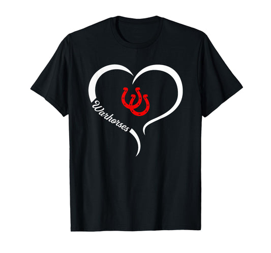 Barnwell Warhorses Logo Half Heart Slogan HS T-Shirt