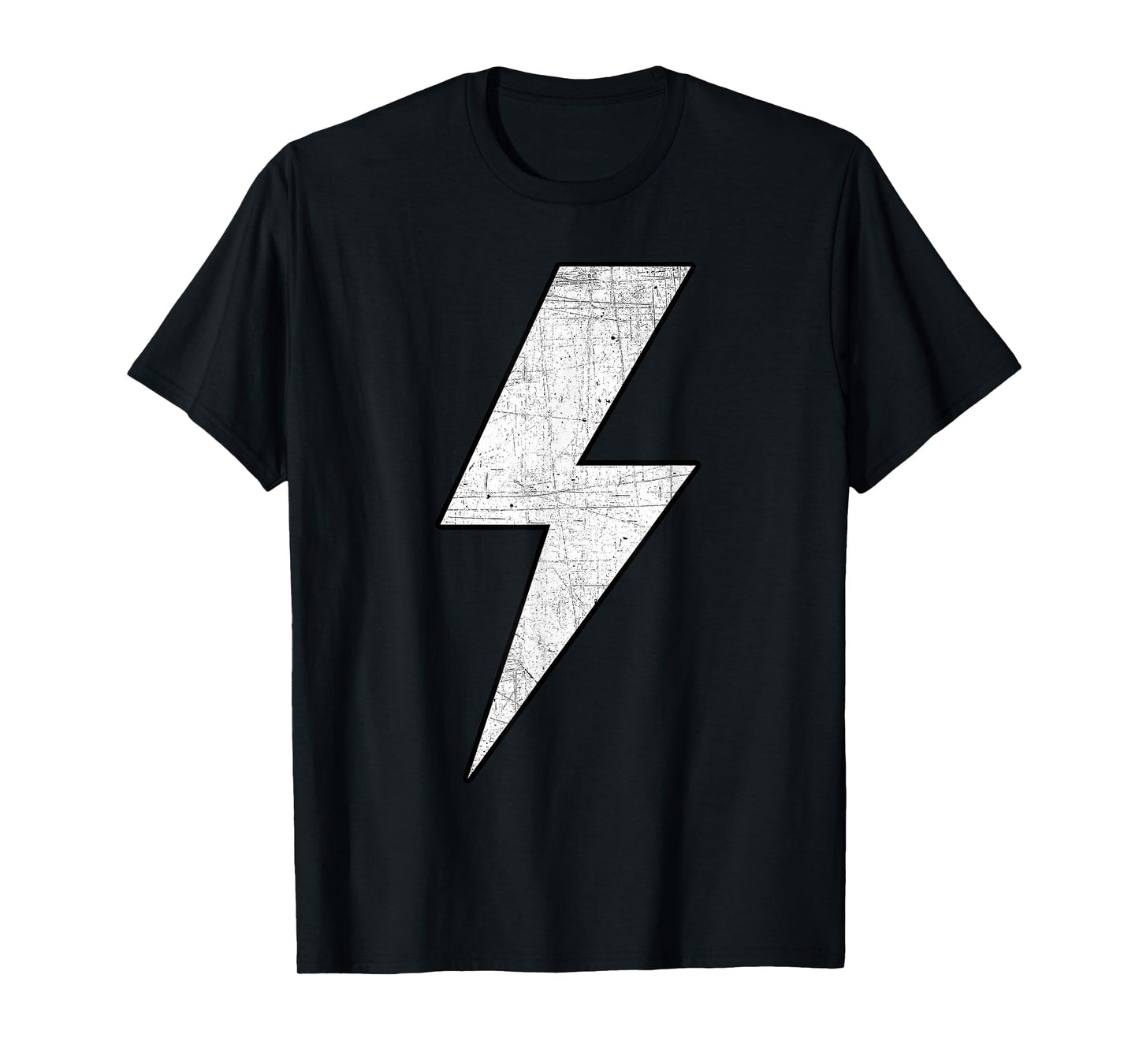 BLACK & WHITE Bolt Lightning Thunderbolt Team T-Shirt