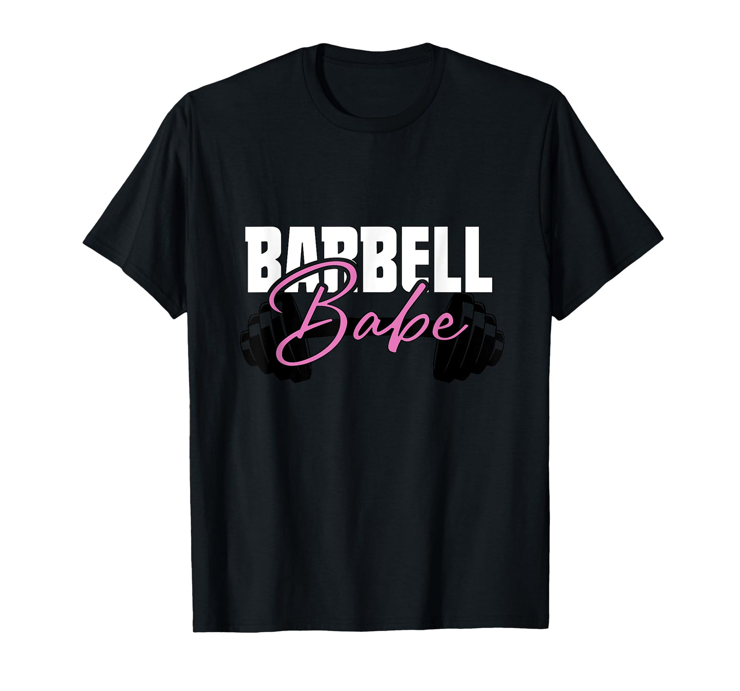 Cute Barbell Babe Gym Workout Women's Weight Lifting Gear T-Shirt