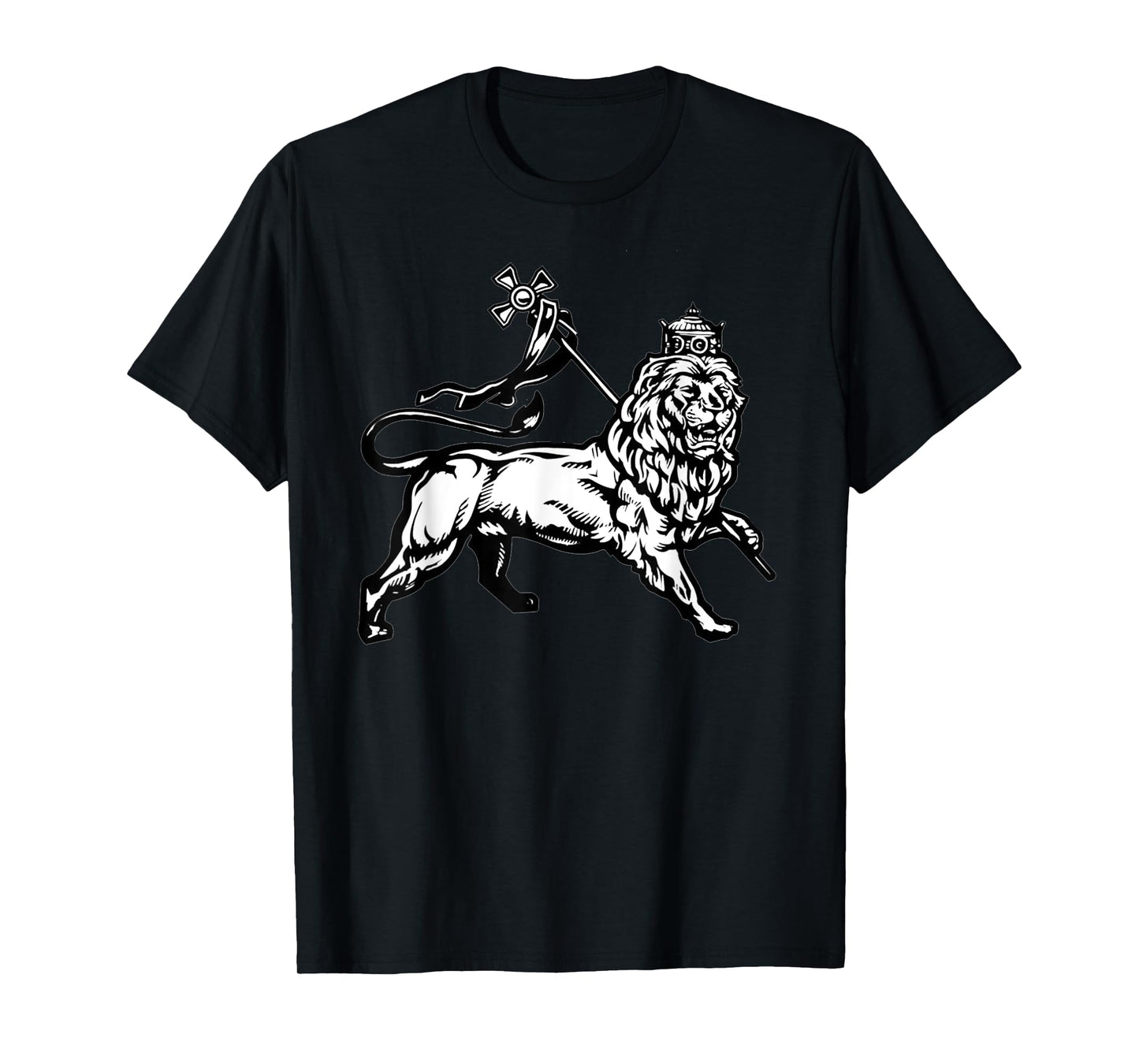 Ethiopian Rasta gift Lion of Judah With Ethiopian Cross T-Shirt