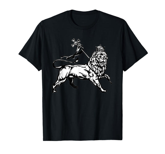 Ethiopian Rasta gift Lion of Judah With Ethiopian Cross T-Shirt