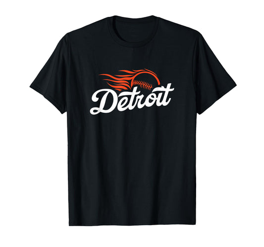 Detroit Baseball Vintage Minimalist Retro Baseball Lover T-Shirt