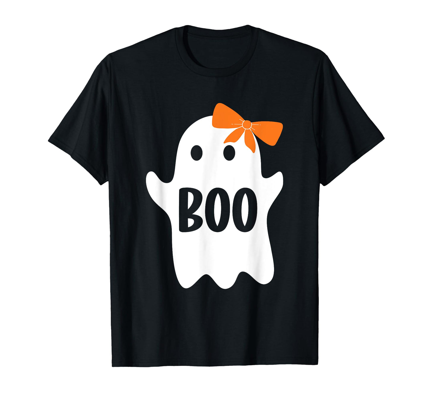 Cute Ghost with Bow, Boo Halloween Monster Kids Adults T-Shirt