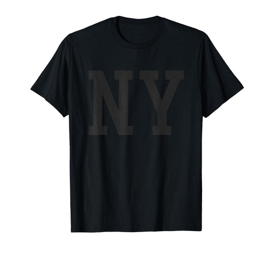 New York Tshirt Women Men | Black Text Distressed Graphic NY T-Shirt