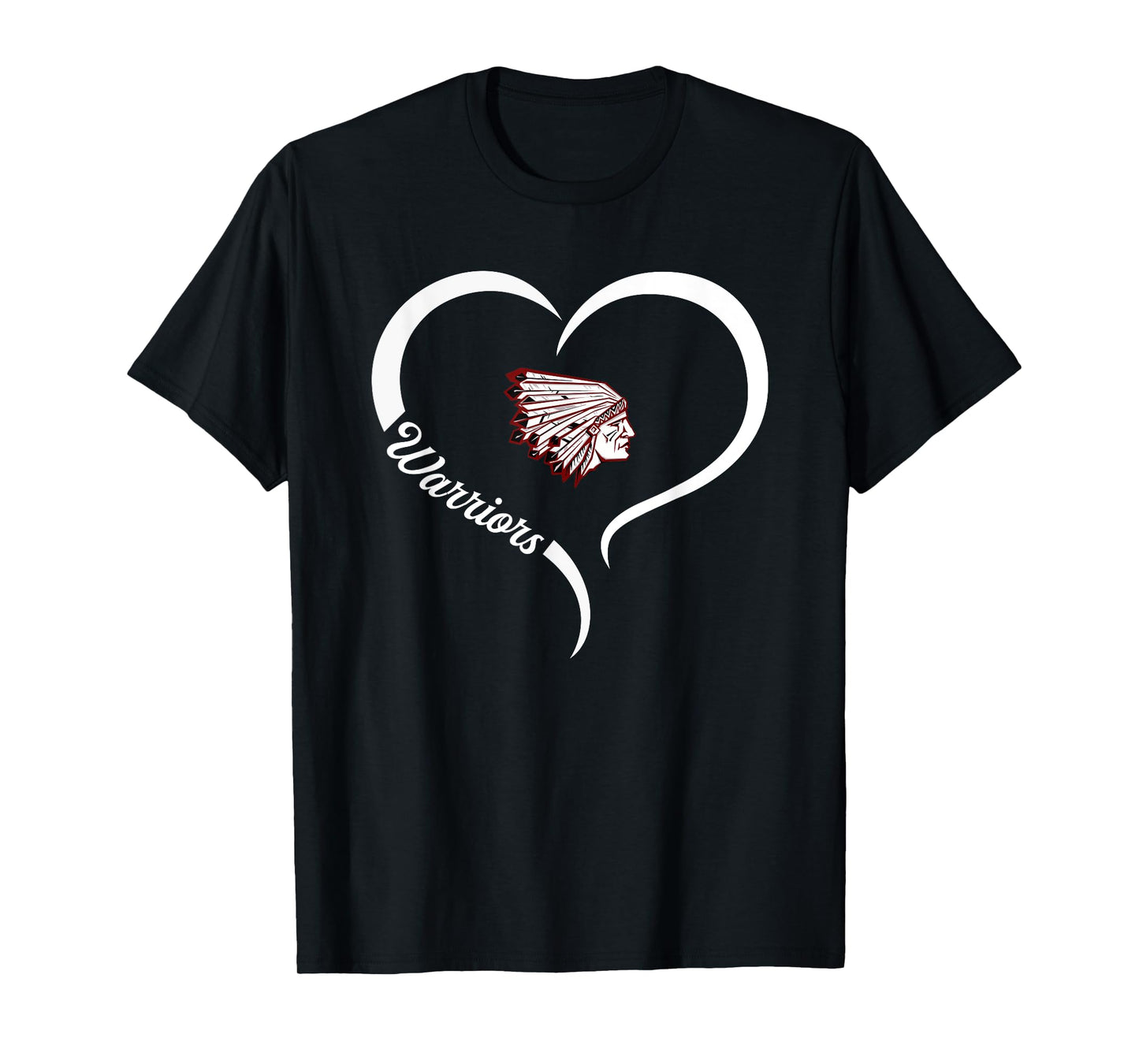 Lebanon Warriors Logo Half Heart Slogan HS T-Shirt