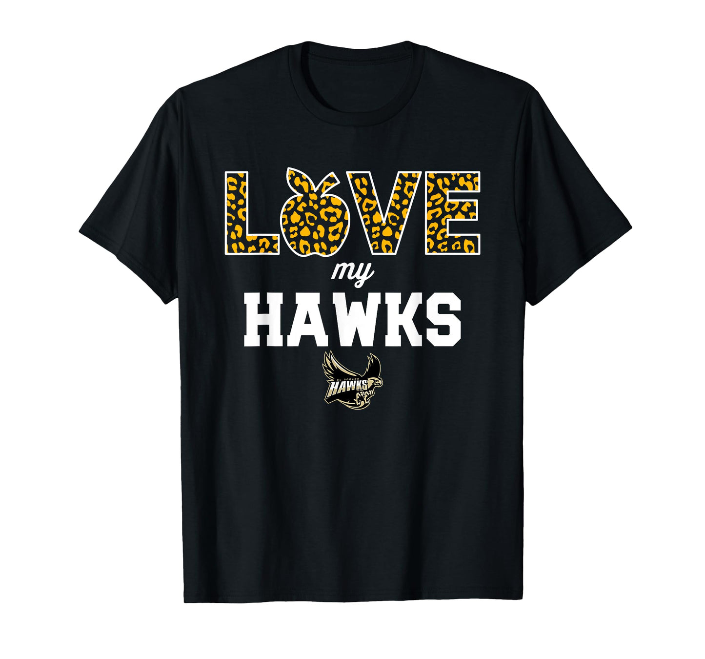 El Dorado Hawks Logo Love My Team HS T-Shirt