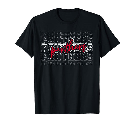 Vintage Panthers School Sports Name Spirit Back To School T-Shirt