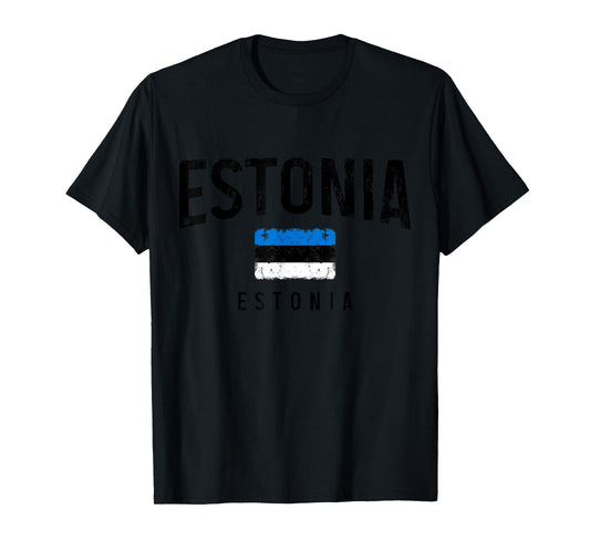Estonia Estonia Estonian Flag Vintage Pride T-Shirt