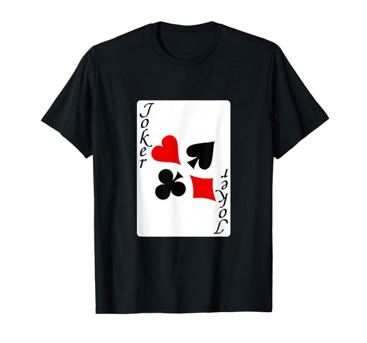 funny halloween shirt 2025 Joker Playing Card Costume fun T-Shirt