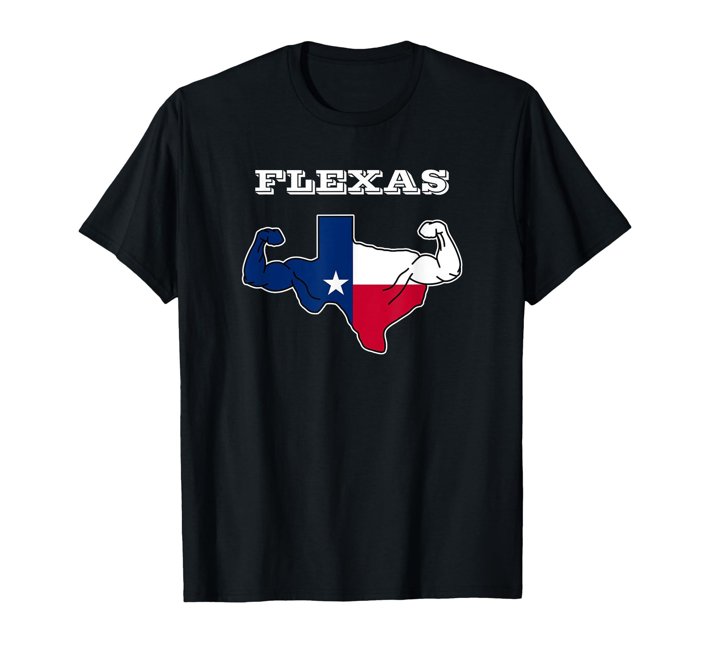 Texas Flag Flexas Gym Workout Weightlifting Shirt T-Shirt
