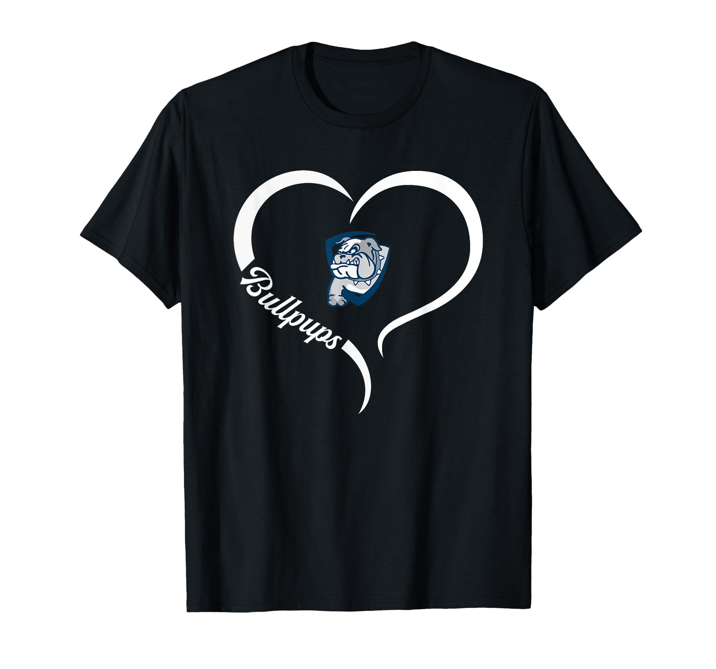 Gonzaga Prep Bullpups Logo Half Heart Slogan HS T-Shirt