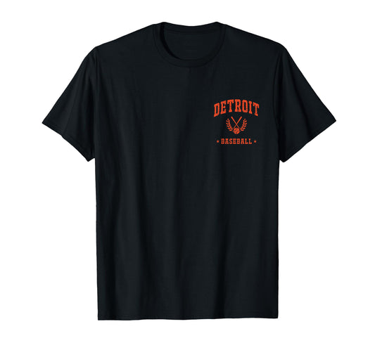 Detroit Baseball Vintage Gameday Retro Baseball Lover T-Shirt