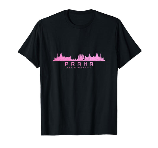 Prague Skyline Czech Republic Praha Souvenir T-Shirt