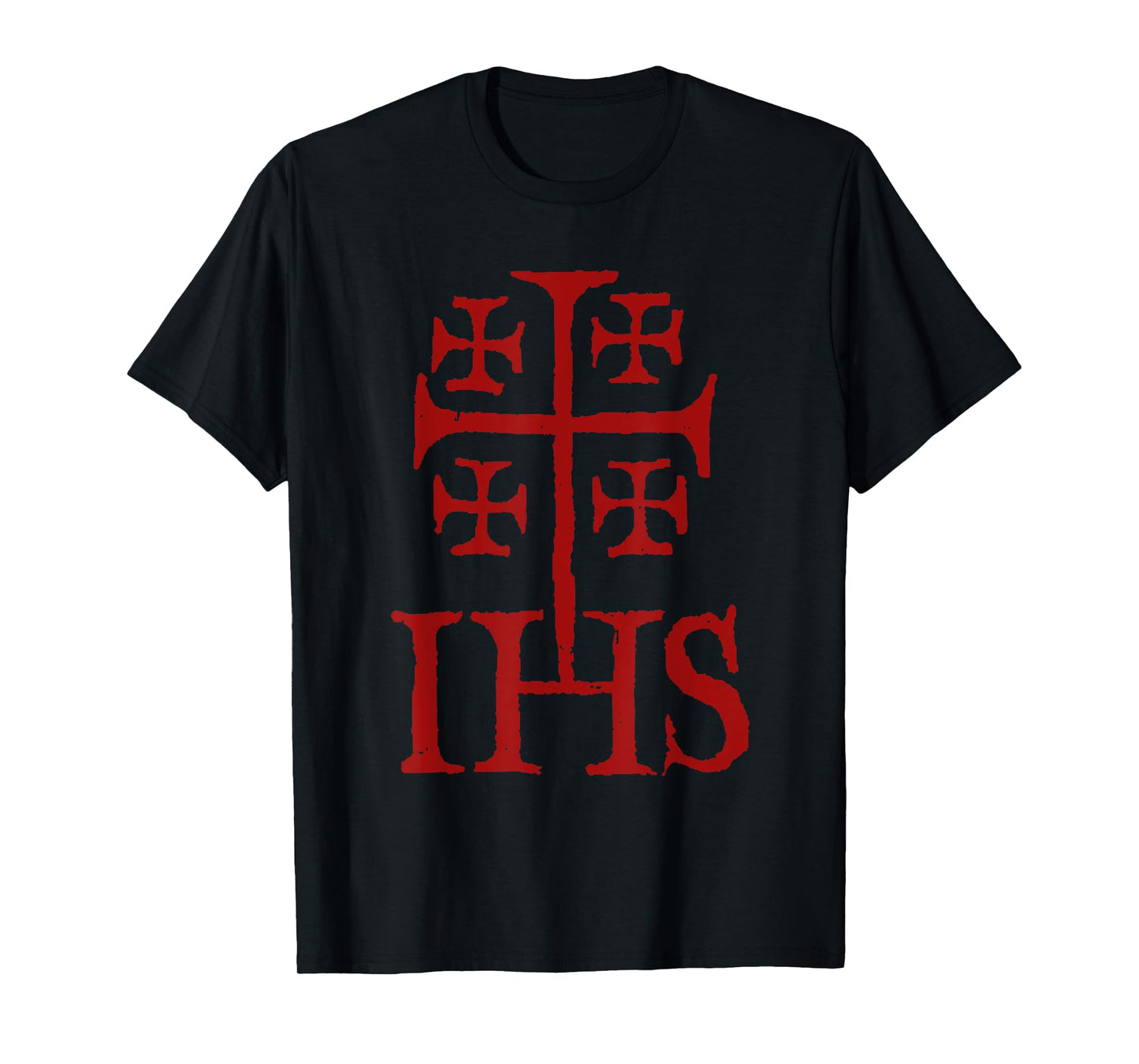 Medieval Crusaders Jerusalem Cross IHS Knights Templar T-Shirt