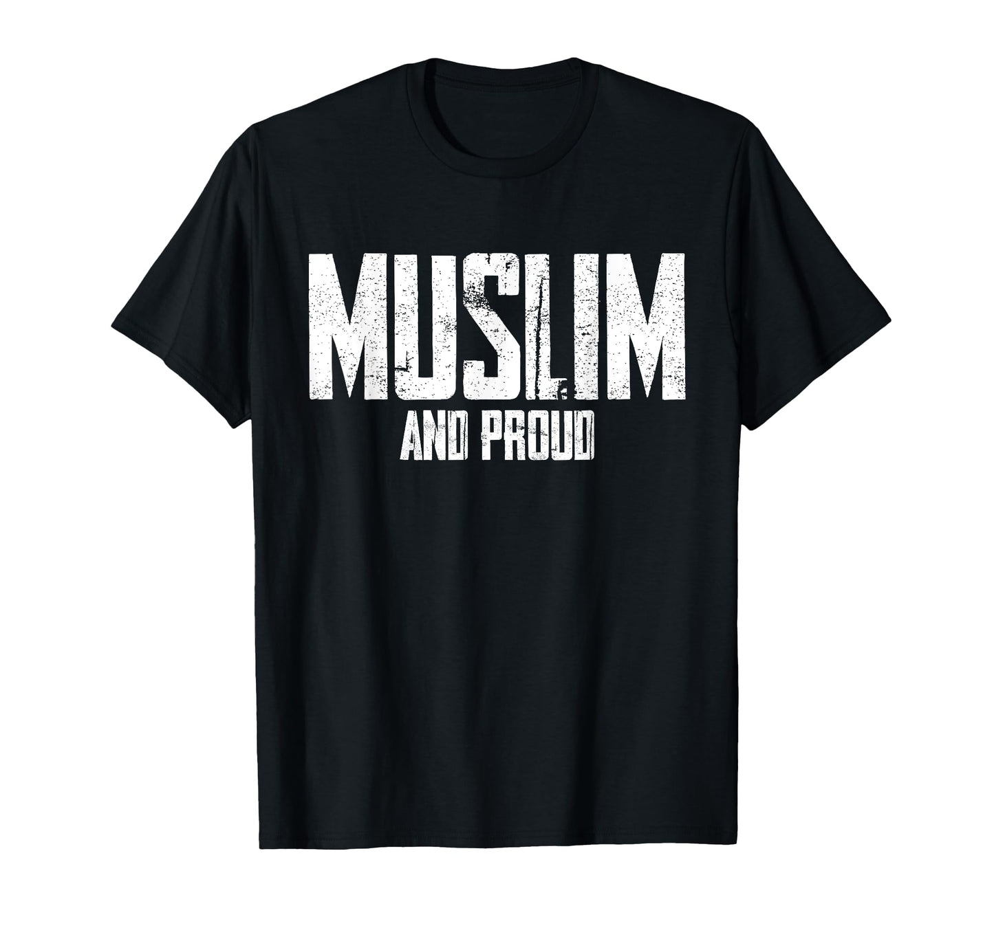 Muslim and proud Islam Islamic Religion Arabic Quran Pray T-Shirt