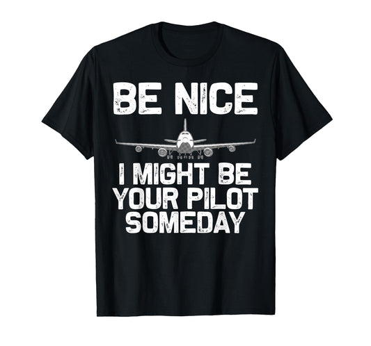 Funny Pilot Art For Men Women Kids Aviation Airplane Pilot T-Shirt