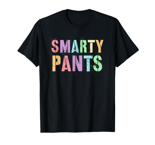 Cute Little Miss SMARTY PANTS Hello ABCD Phd Last Day School T-Shirt