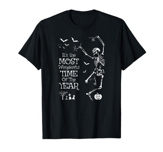 Skeleton Halloween It’s The Most Wonderful Time Of The Year T-Shirt