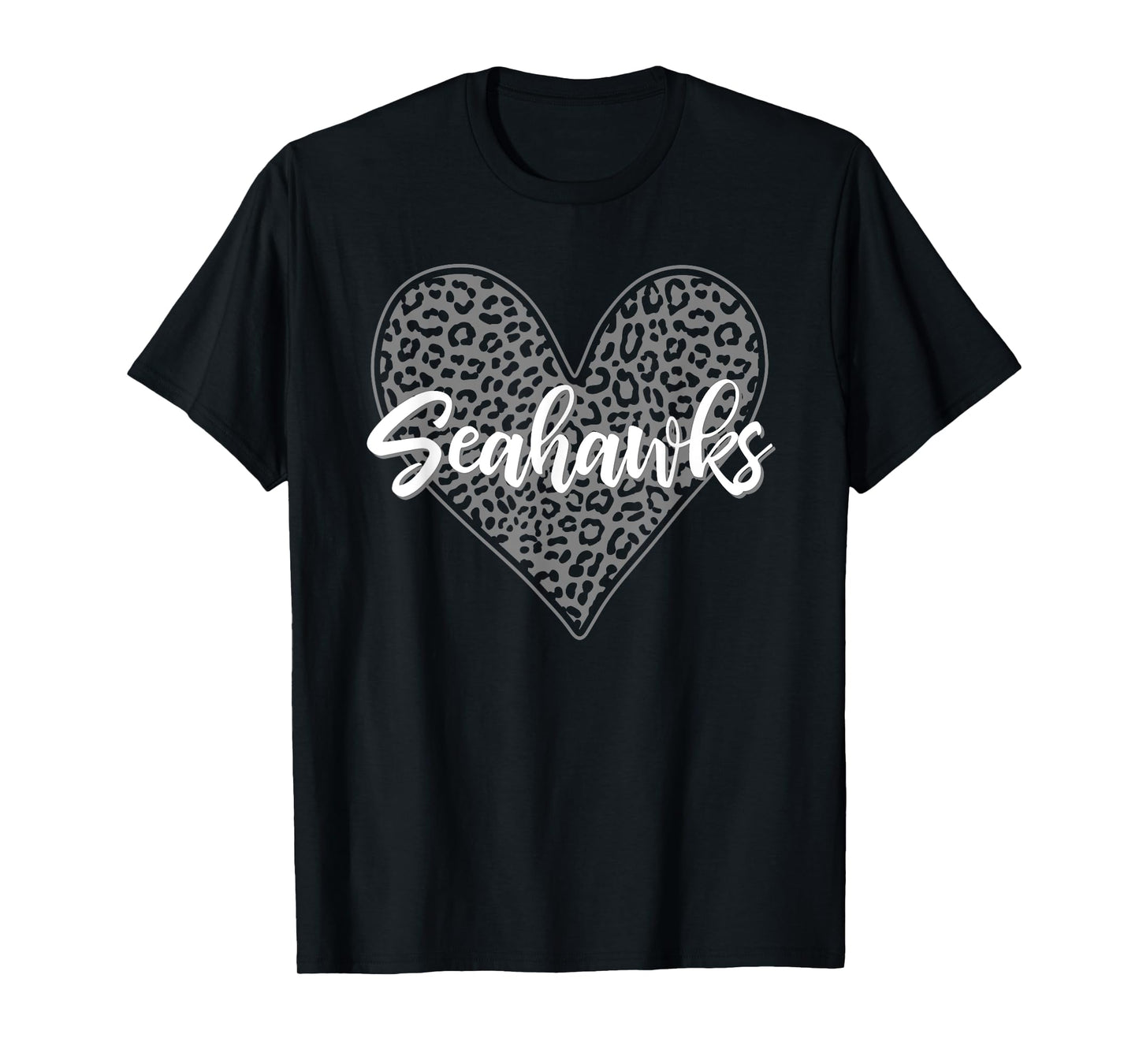 Seahawks Southside Leopard Heart Pattern HS T-Shirt