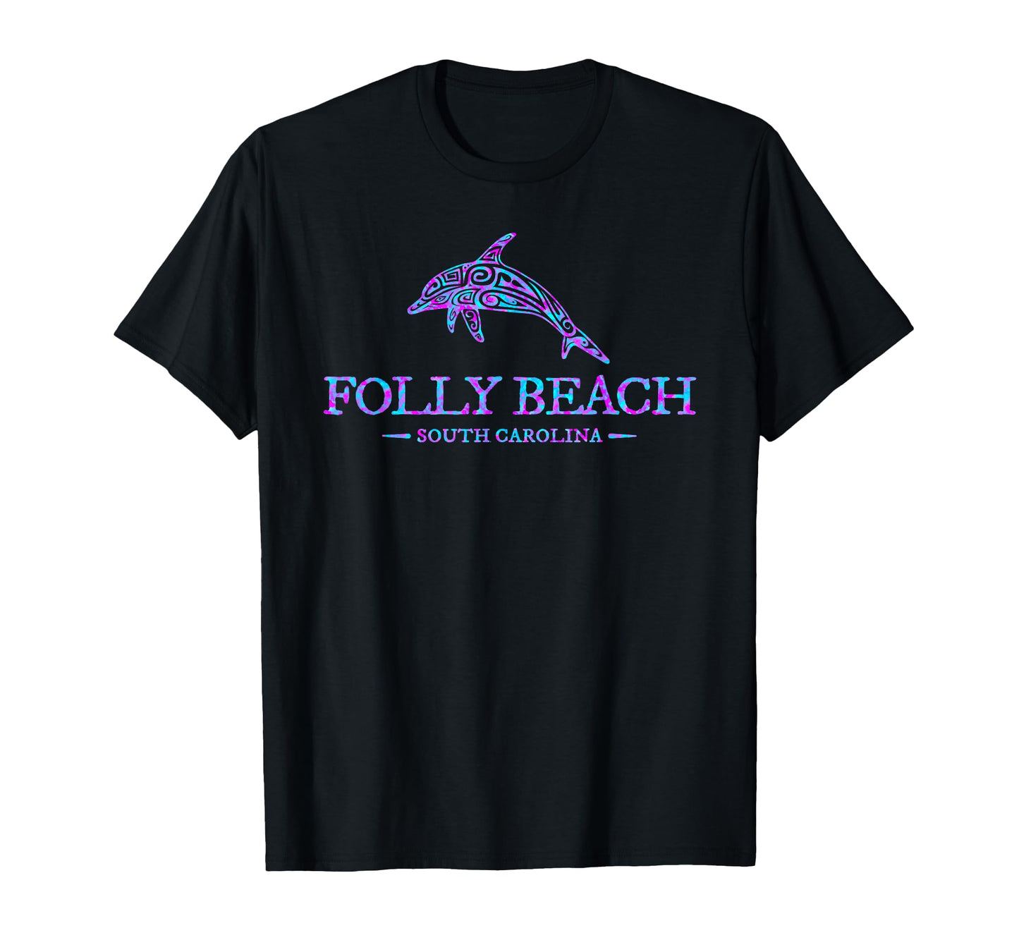 Folly Beach South Carolina Dolphin Boys Girls Souvenir T-Shirt