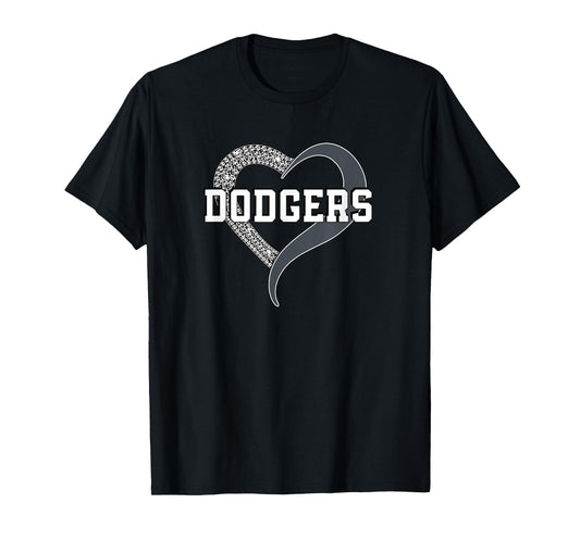 Dodgers Madison Diamond Heart HS T-Shirt