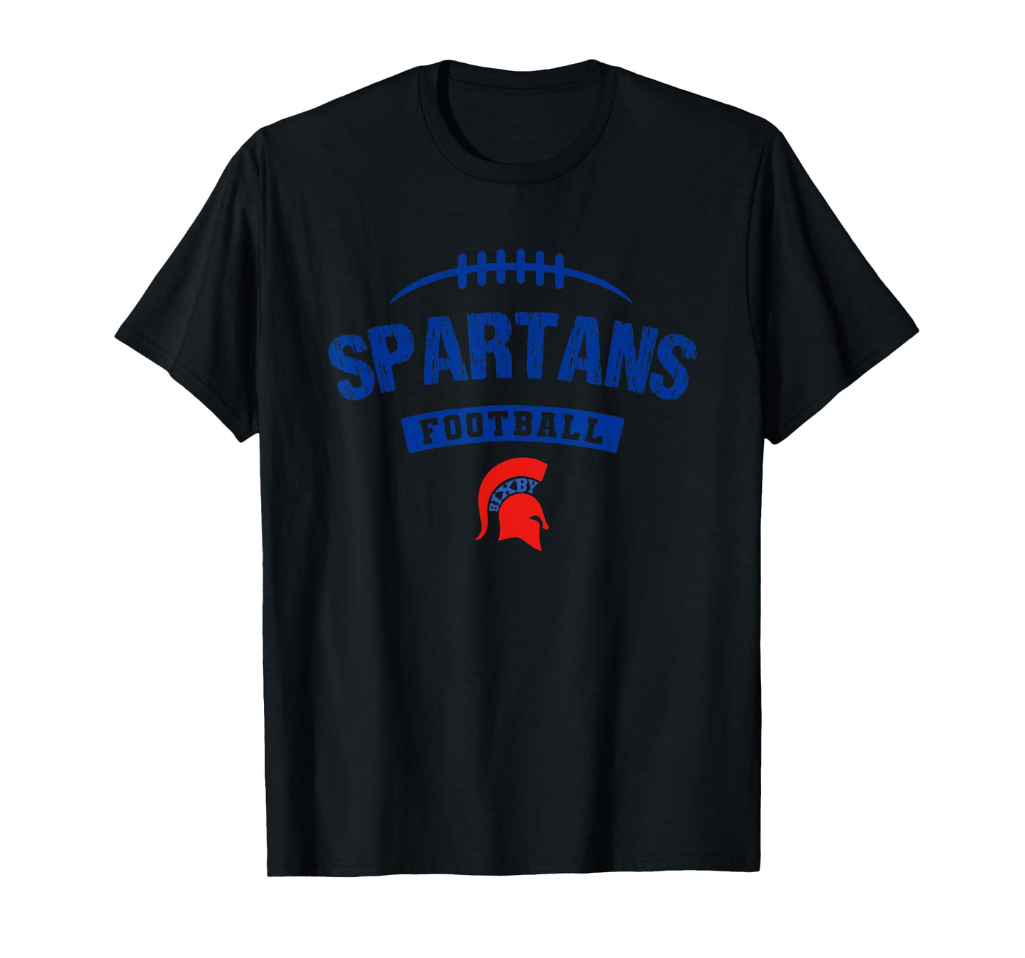 Bixby Spartans Logo Football Distressed HS T-Shirt