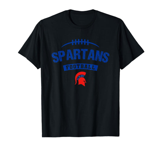Bixby Spartans Logo Football Distressed HS T-Shirt