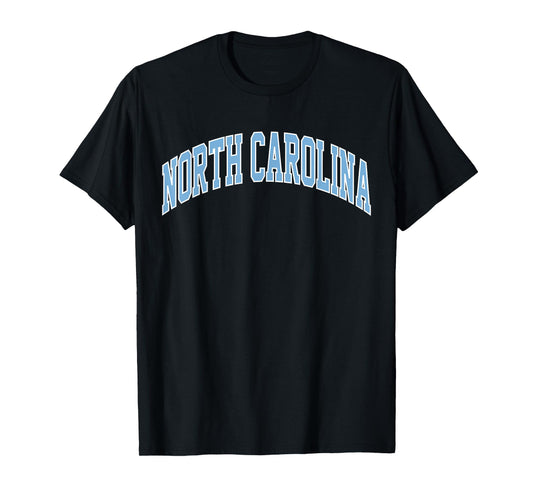 Retro North Carolina Blue Souvenir Simple North Carolina Tee T-Shirt